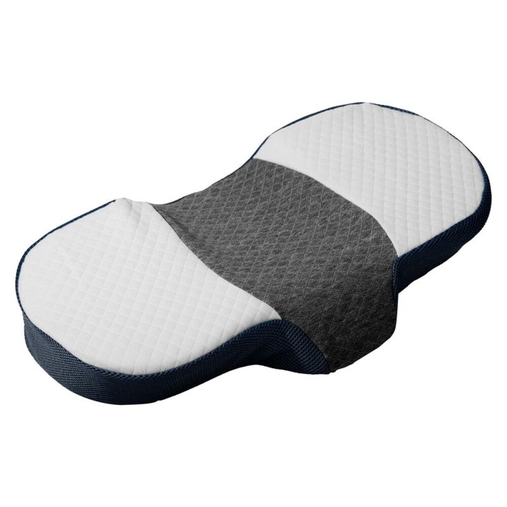 Memory Foam Polyester Cotton Home Neck Support Sleeping Pillow Navy Blue